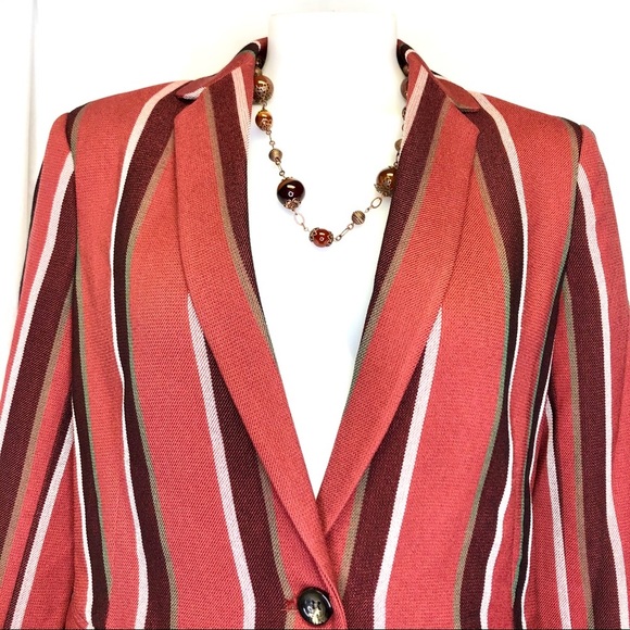 Mural Red Striped One-Button Blazer – Women’s M, NWOT - Picture 5 of 13
